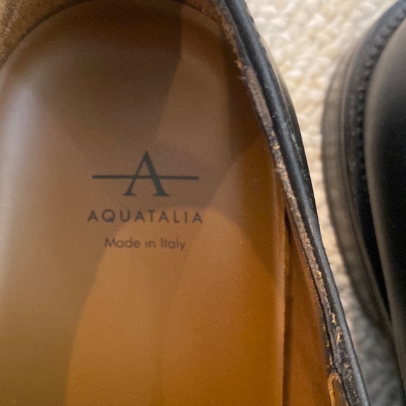 Beautiful Aquatalia black leather monk strap derby’s. - Picture 3 of 6